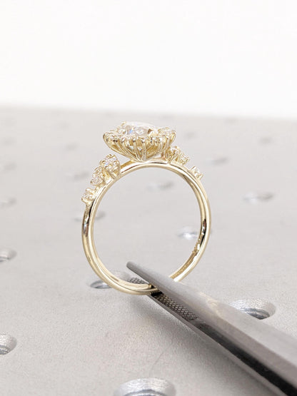 1.2 CT Round Solitaire Moissanite Engagement Ring