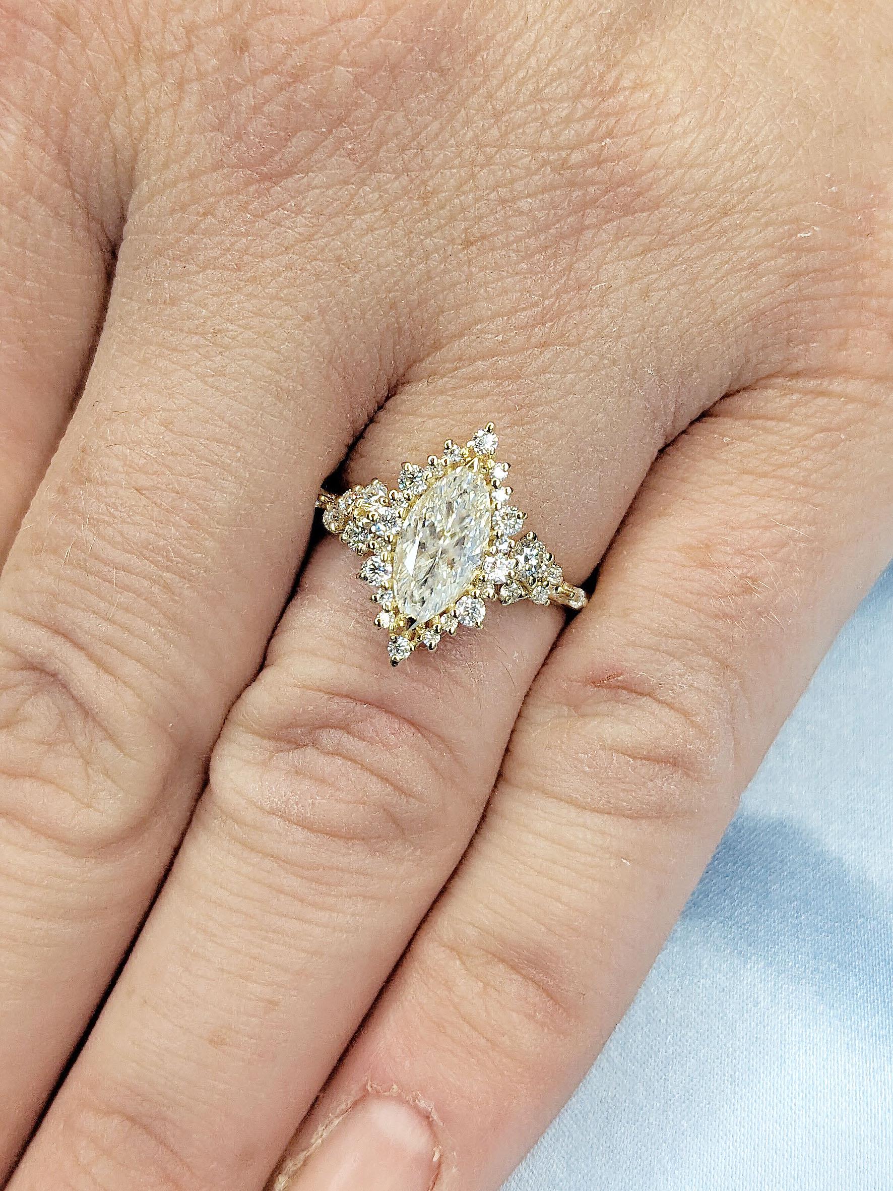 1.2 CT Round Solitaire Moissanite Engagement Ring
