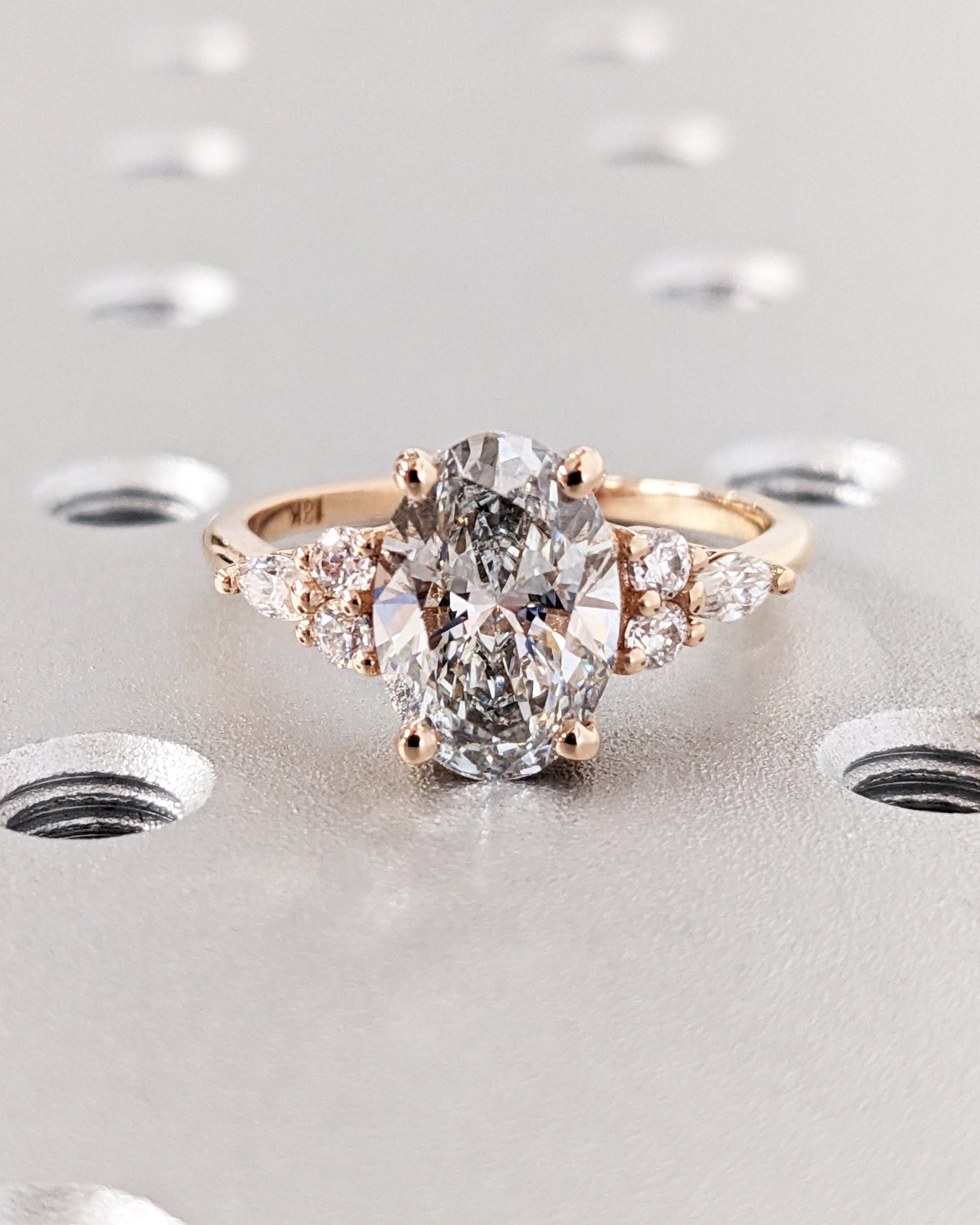 1.2 CT Round Solitaire Moissanite Engagement Ring