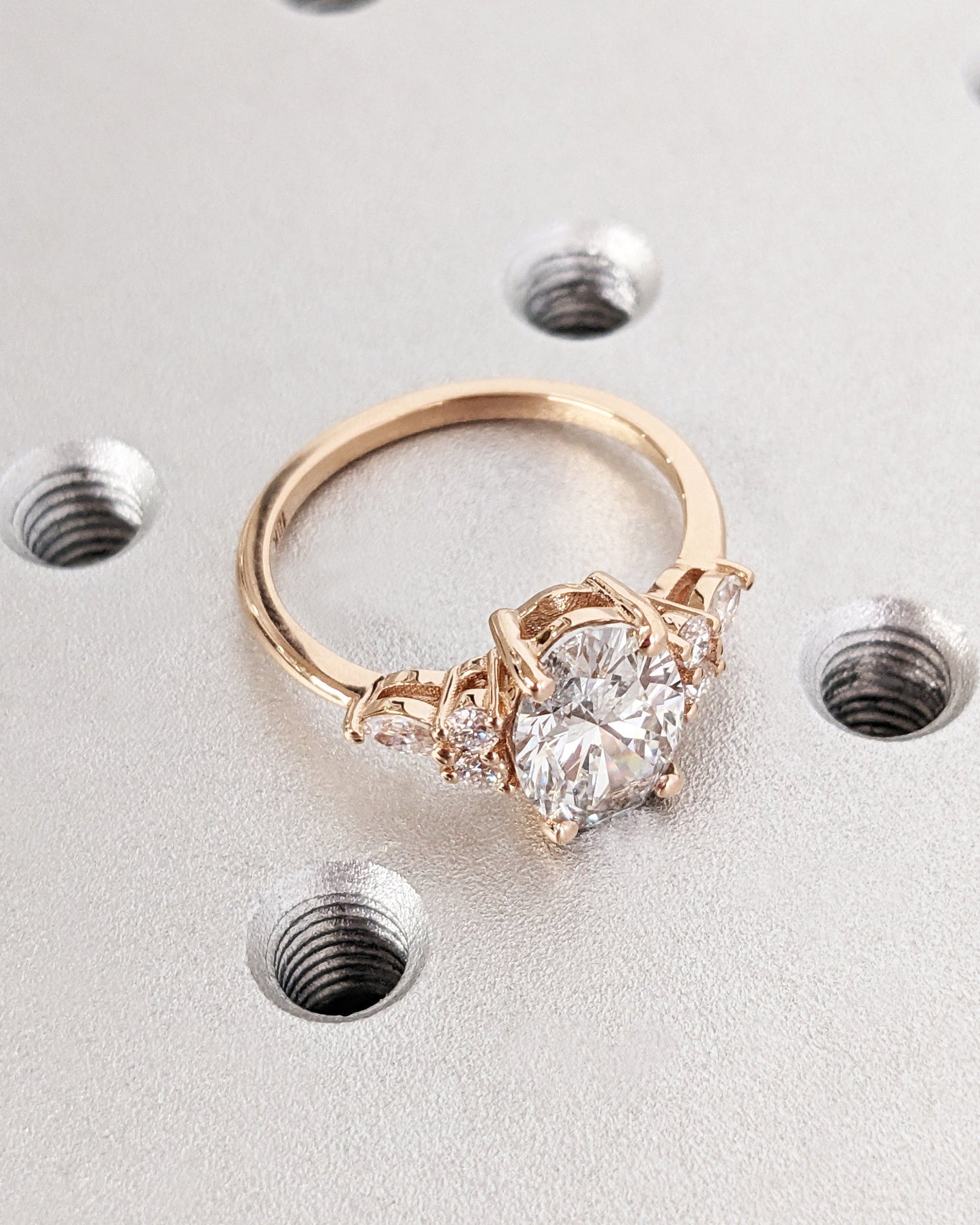 1.2 CT Round Solitaire Moissanite Engagement Ring