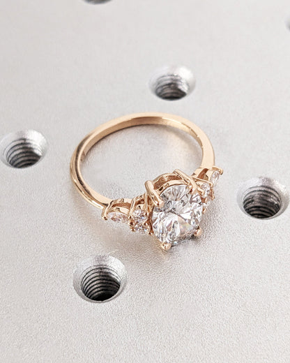 1.2 CT Round Solitaire Moissanite Engagement Ring