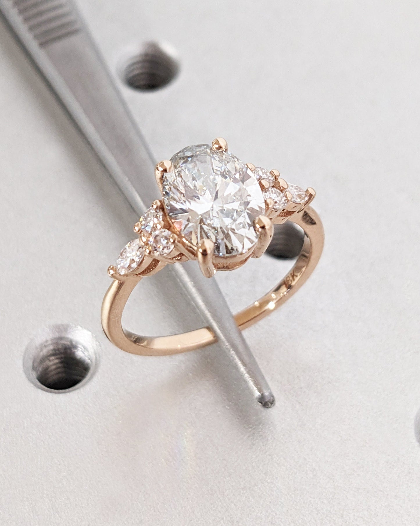 1.2 CT Round Solitaire Moissanite Engagement Ring