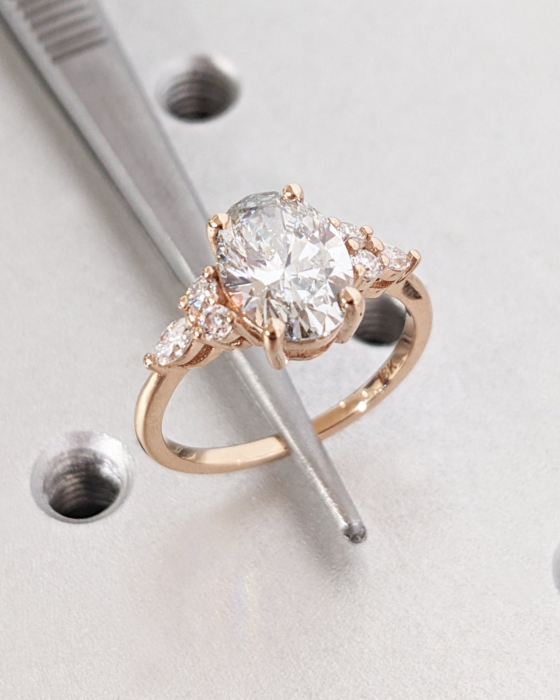 1.2 CT Round Solitaire Moissanite Engagement Ring