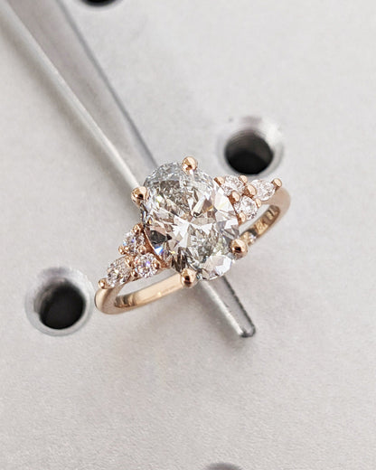 1.2 CT Round Solitaire Moissanite Engagement Ring