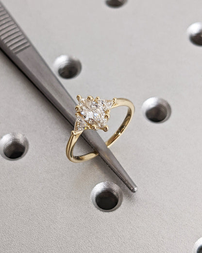 1.2 CT Round Solitaire Moissanite Engagement Ring