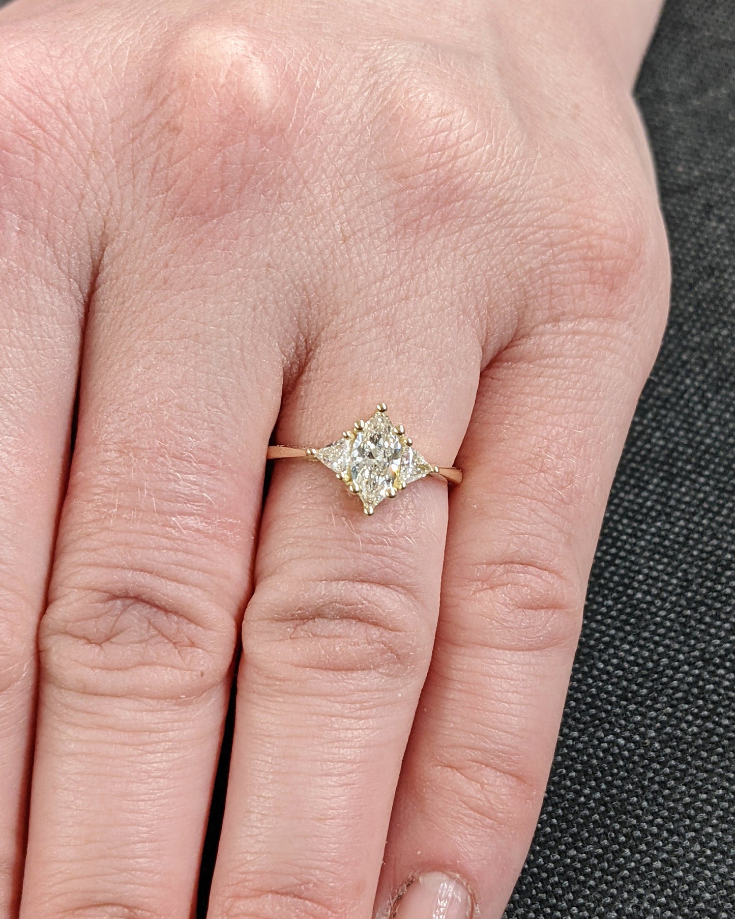 1.2 CT Round Solitaire Moissanite Engagement Ring
