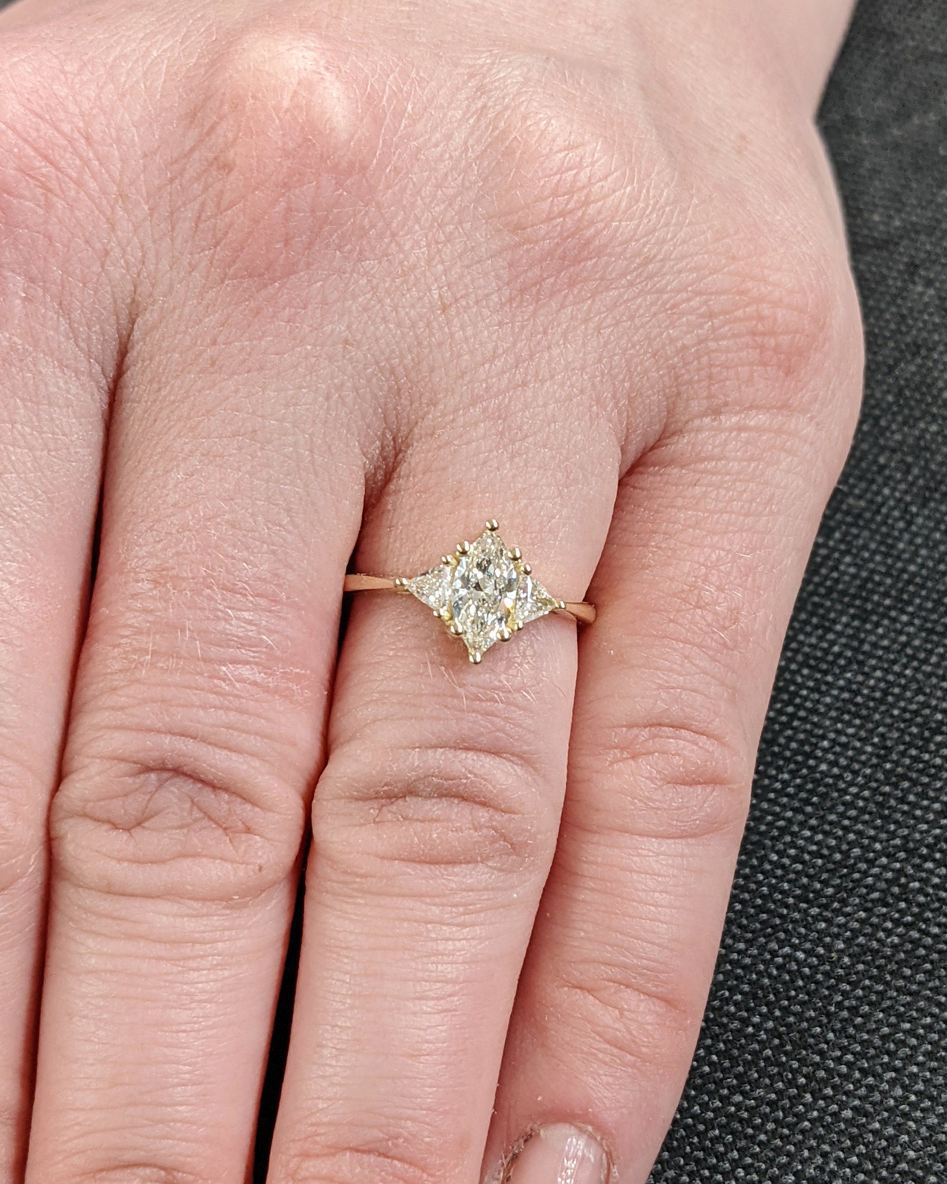1.2 CT Round Solitaire Moissanite Engagement Ring