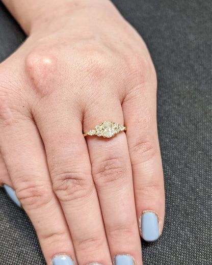 1.2 CT Round Solitaire Moissanite Engagement Ring