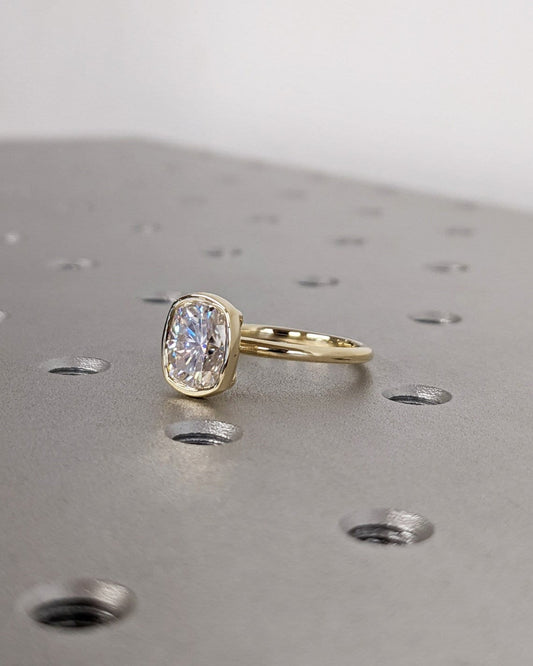 1.2 CT Round Solitaire Moissanite Engagement Ring