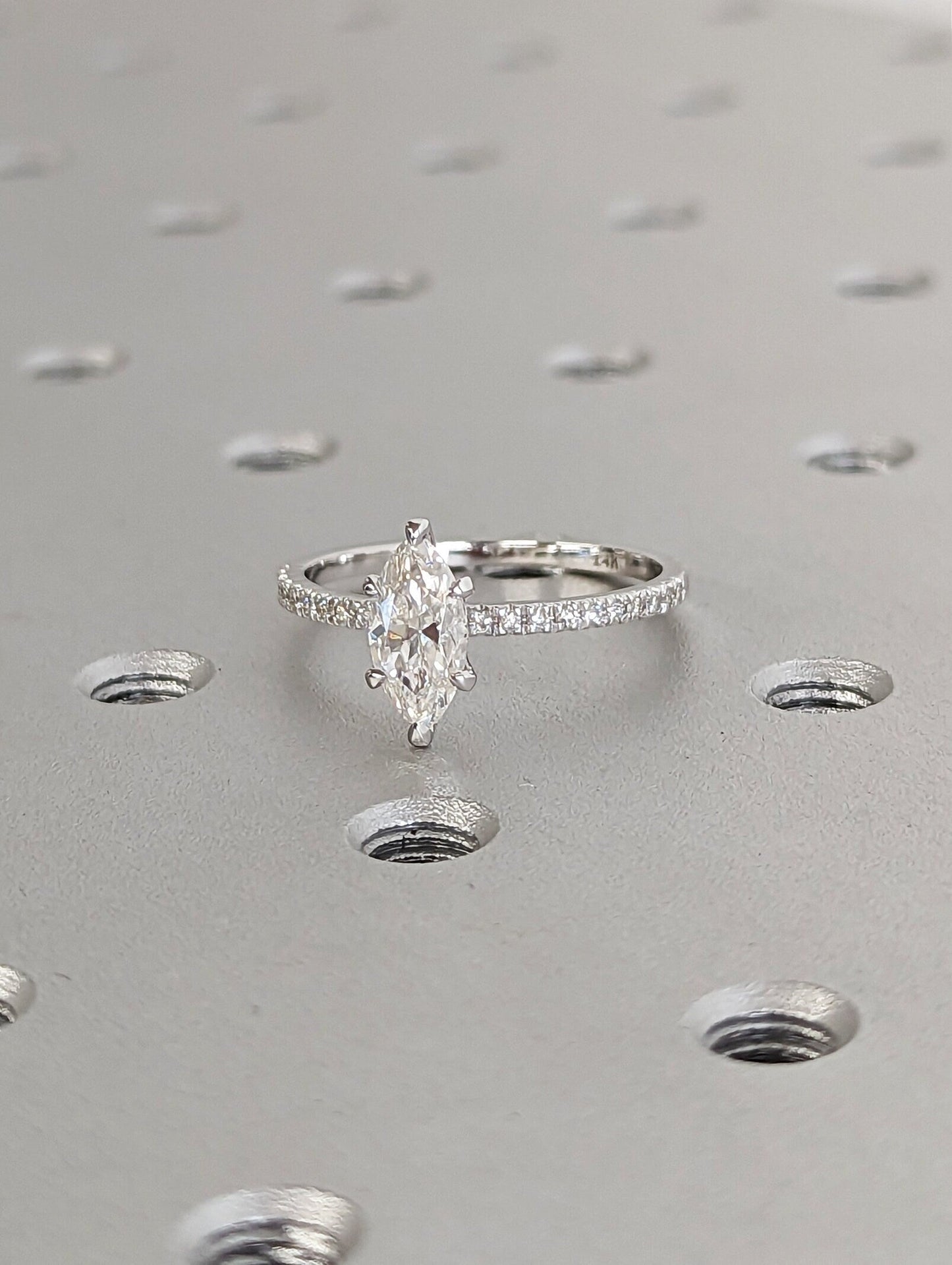1.2 CT Round Solitaire Moissanite Engagement Ring