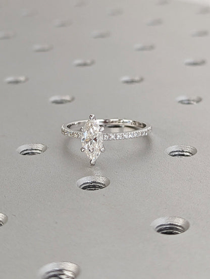 1.2 CT Round Solitaire Moissanite Engagement Ring