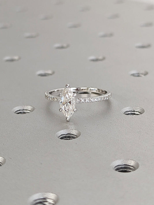 1.2 CT Round Solitaire Moissanite Engagement Ring