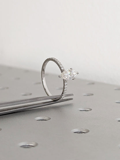 1.2 CT Round Solitaire Moissanite Engagement Ring