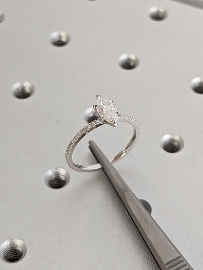 1.2 CT Round Solitaire Moissanite Engagement Ring