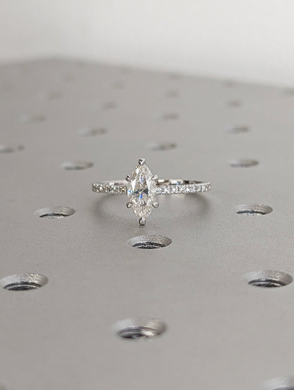 1.2 CT Round Solitaire Moissanite Engagement Ring