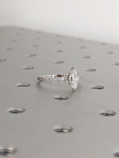 1.2 CT Round Solitaire Moissanite Engagement Ring