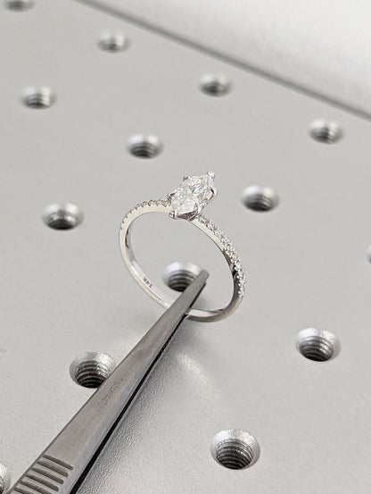 1.2 CT Round Solitaire Moissanite Engagement Ring