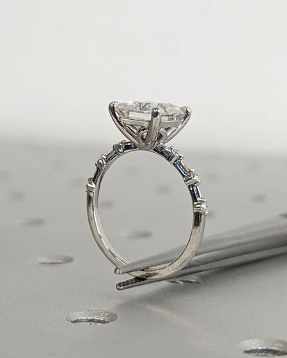 1.2 CT Round Solitaire Moissanite Engagement Ring