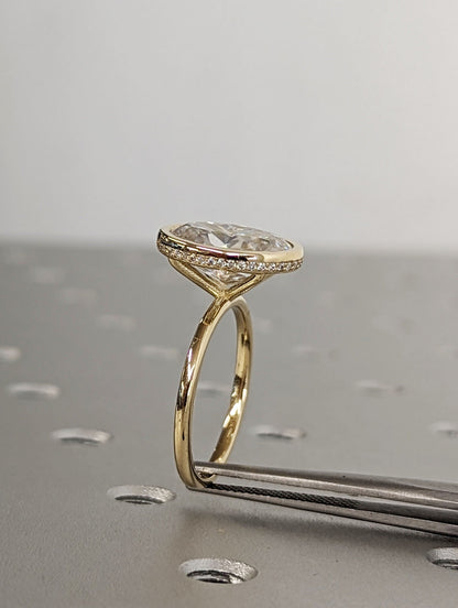 1.2 CT Round Solitaire Moissanite Engagement Ring