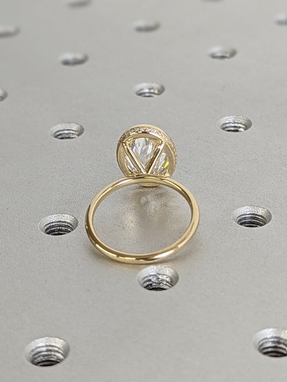 1.2 CT Round Solitaire Moissanite Engagement Ring