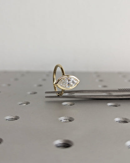1.2 CT Round Solitaire Moissanite Engagement Ring