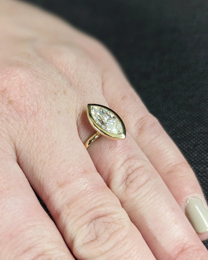 1.2 CT Round Solitaire Moissanite Engagement Ring