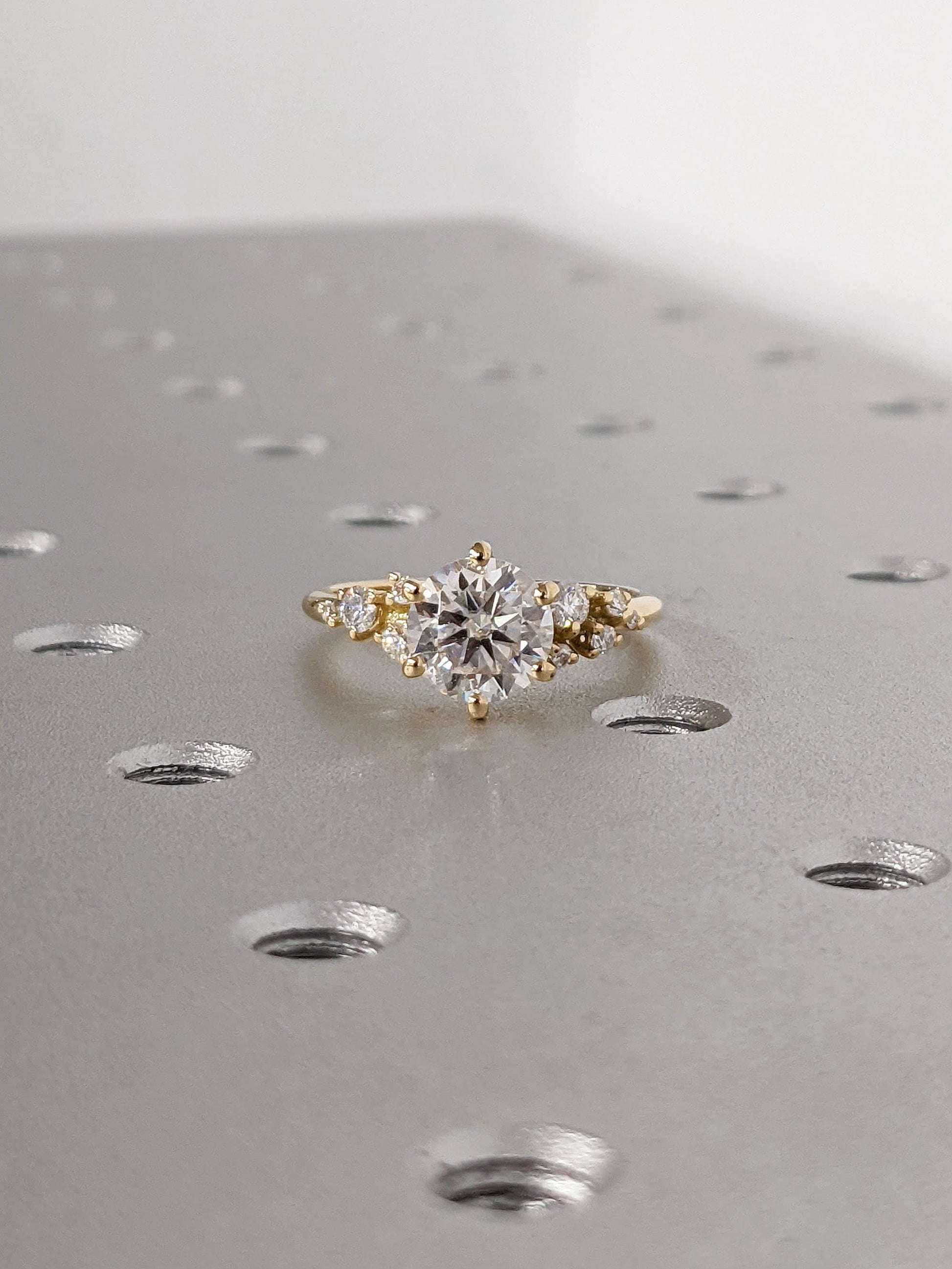 1.2 CT Round Solitaire Moissanite Engagement Ring