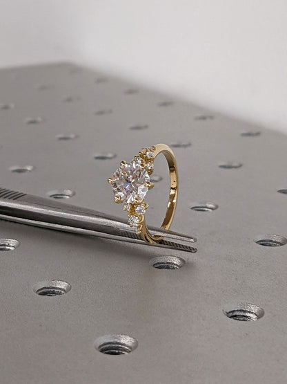 1.2 CT Round Solitaire Moissanite Engagement Ring