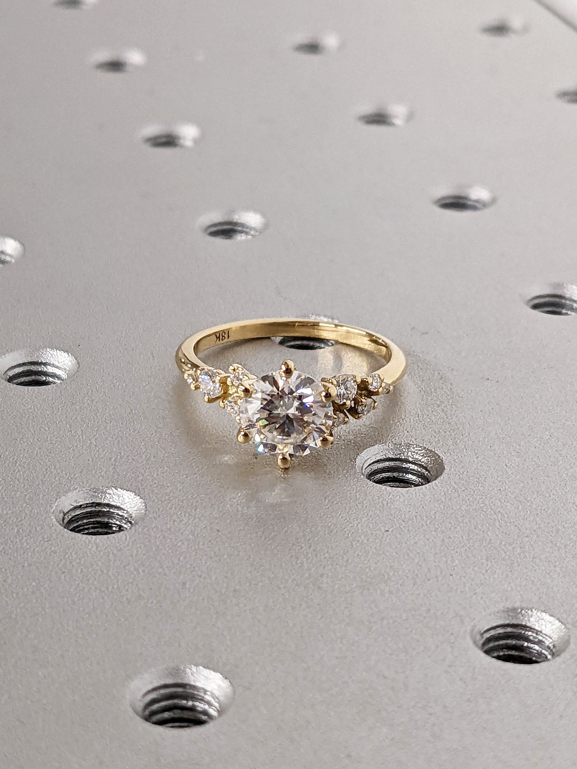 1.2 CT Round Solitaire Moissanite Engagement Ring