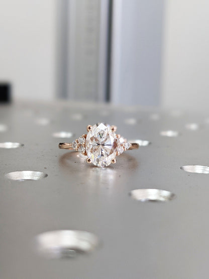 1.2 CT Round Solitaire Moissanite Engagement Ring