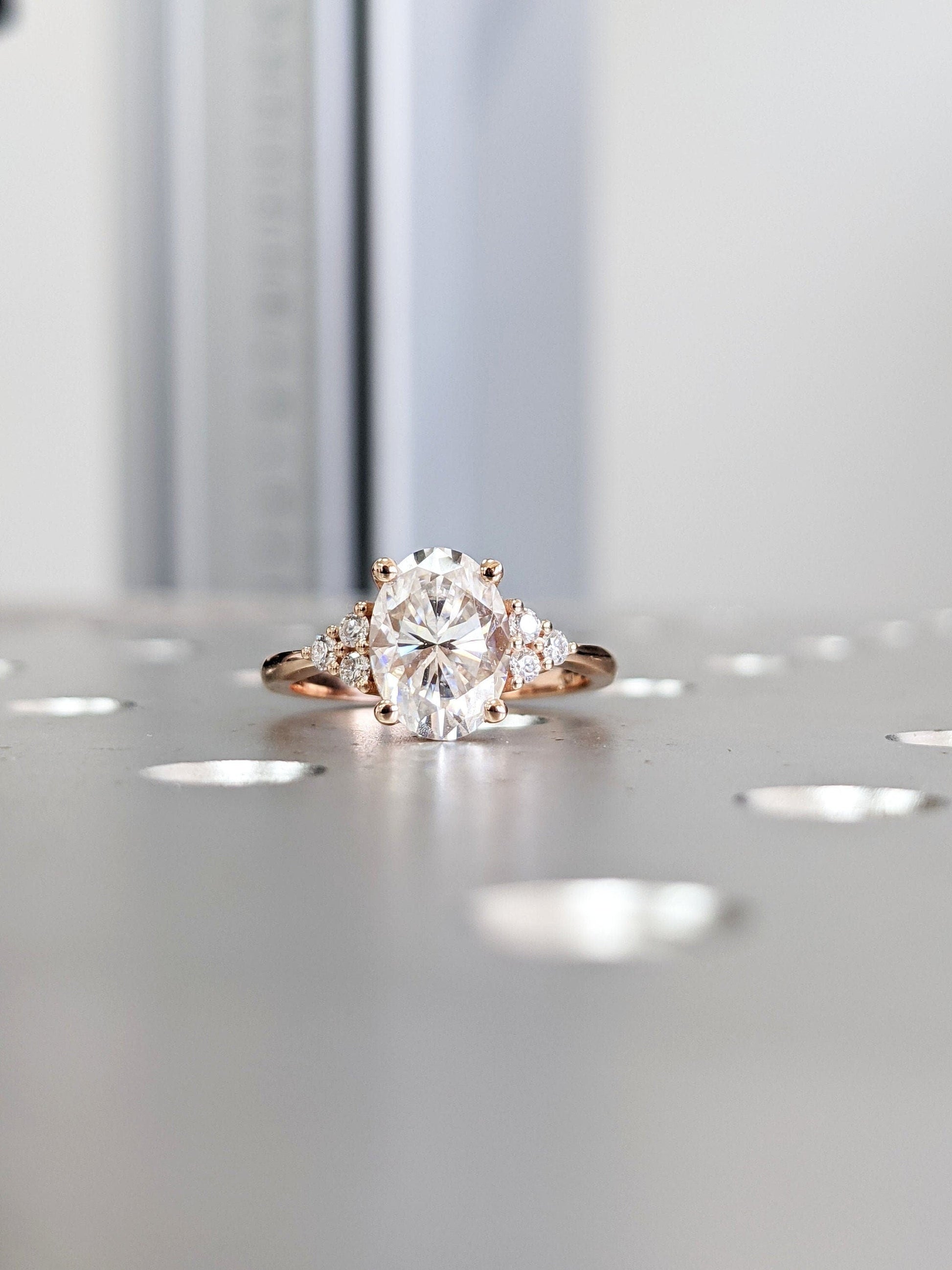 1.2 CT Round Solitaire Moissanite Engagement Ring