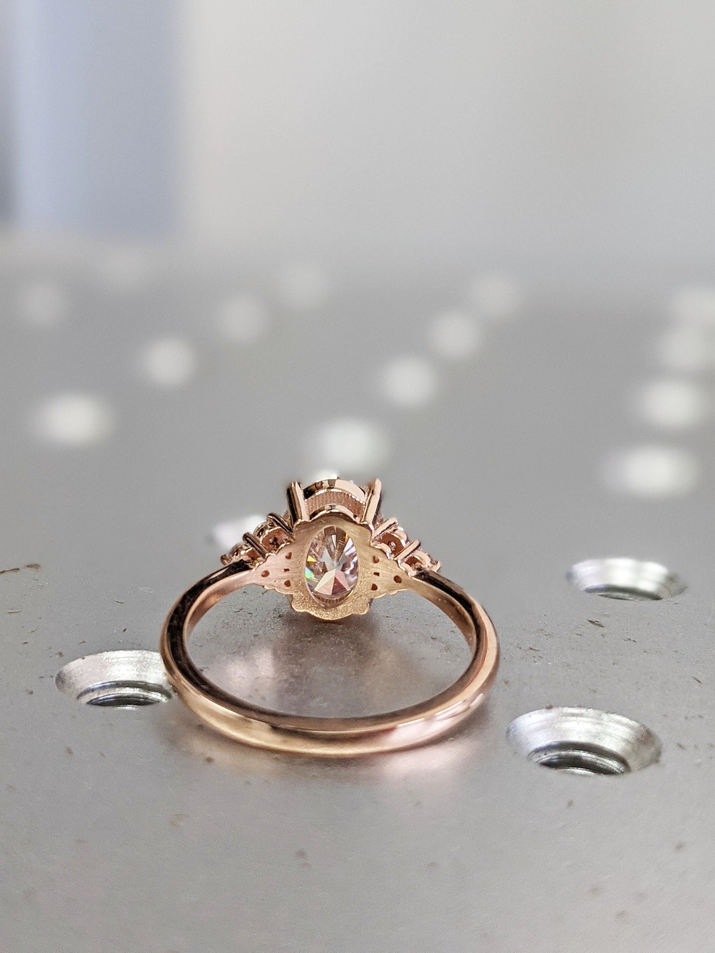1.2 CT Round Solitaire Moissanite Engagement Ring