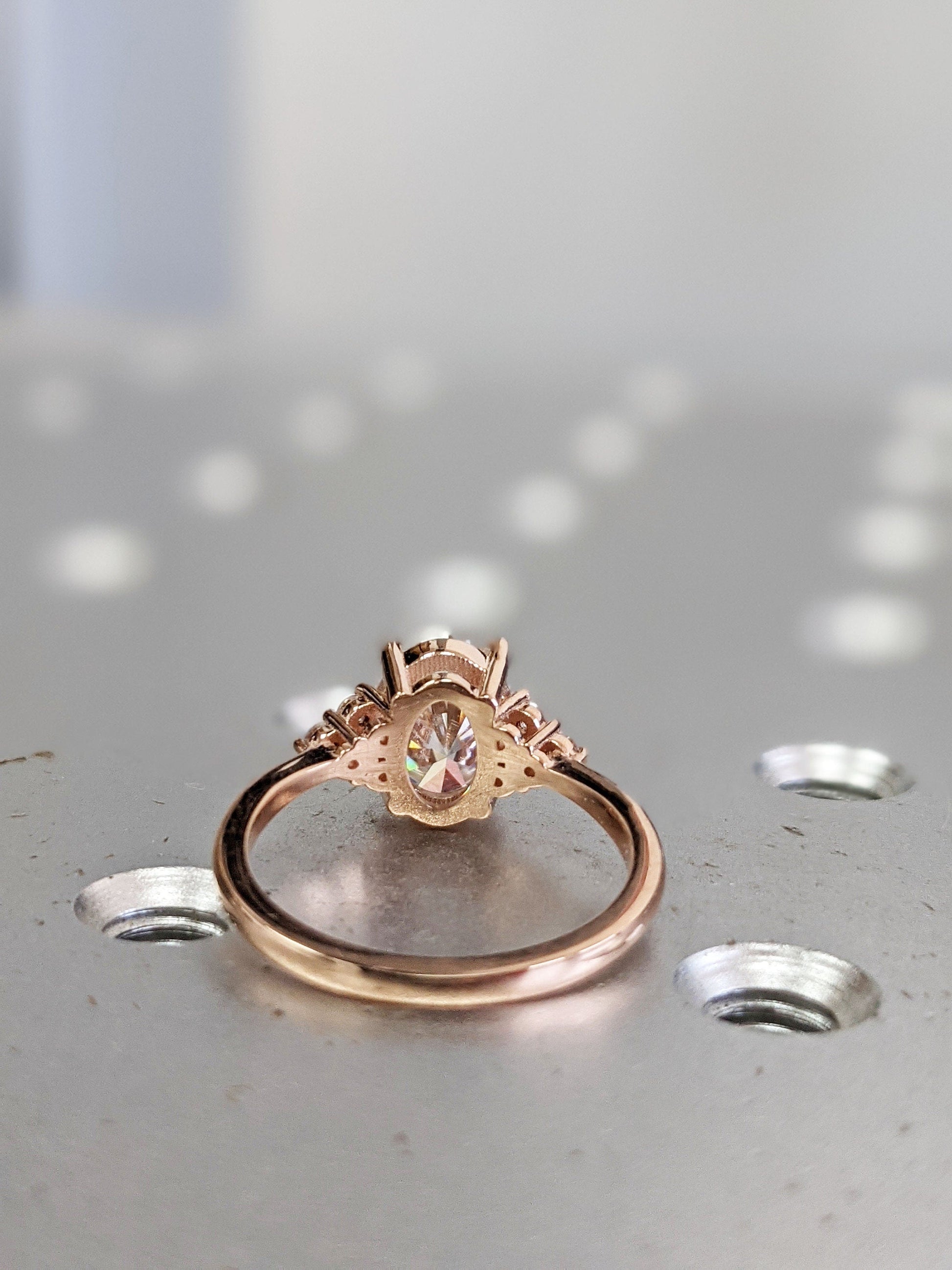 1.2 CT Round Solitaire Moissanite Engagement Ring