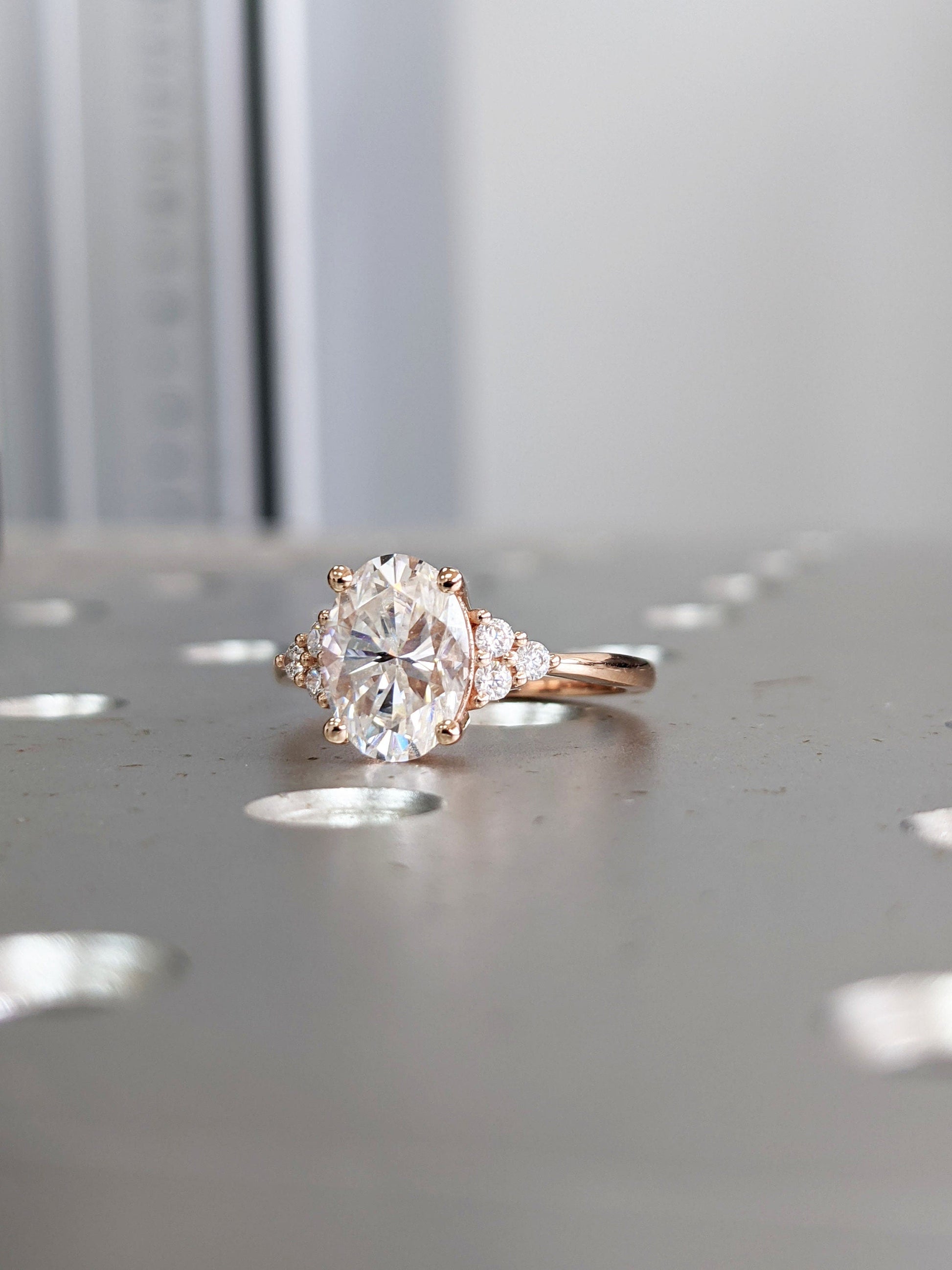 1.2 CT Round Solitaire Moissanite Engagement Ring