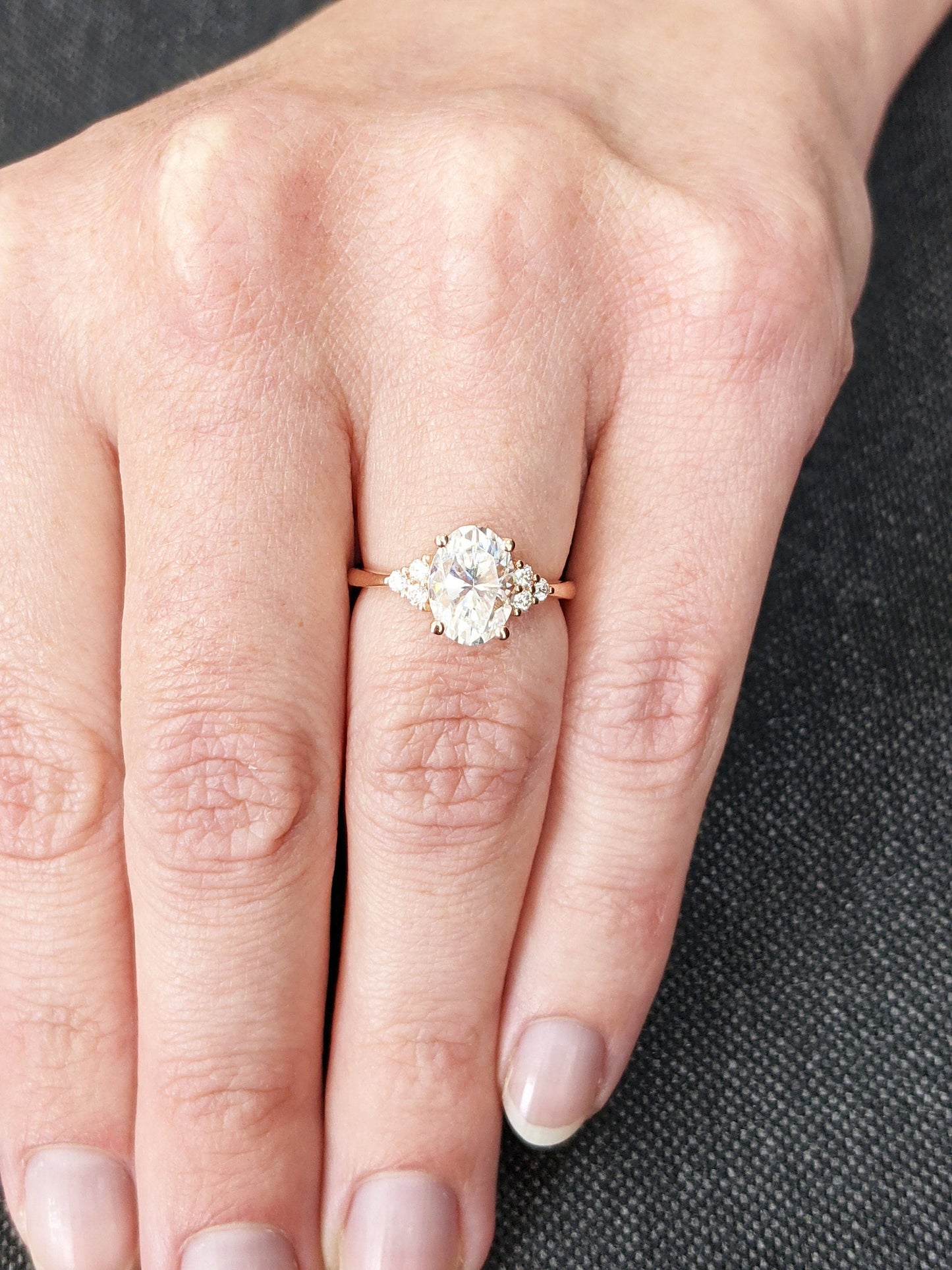 1.2 CT Round Solitaire Moissanite Engagement Ring