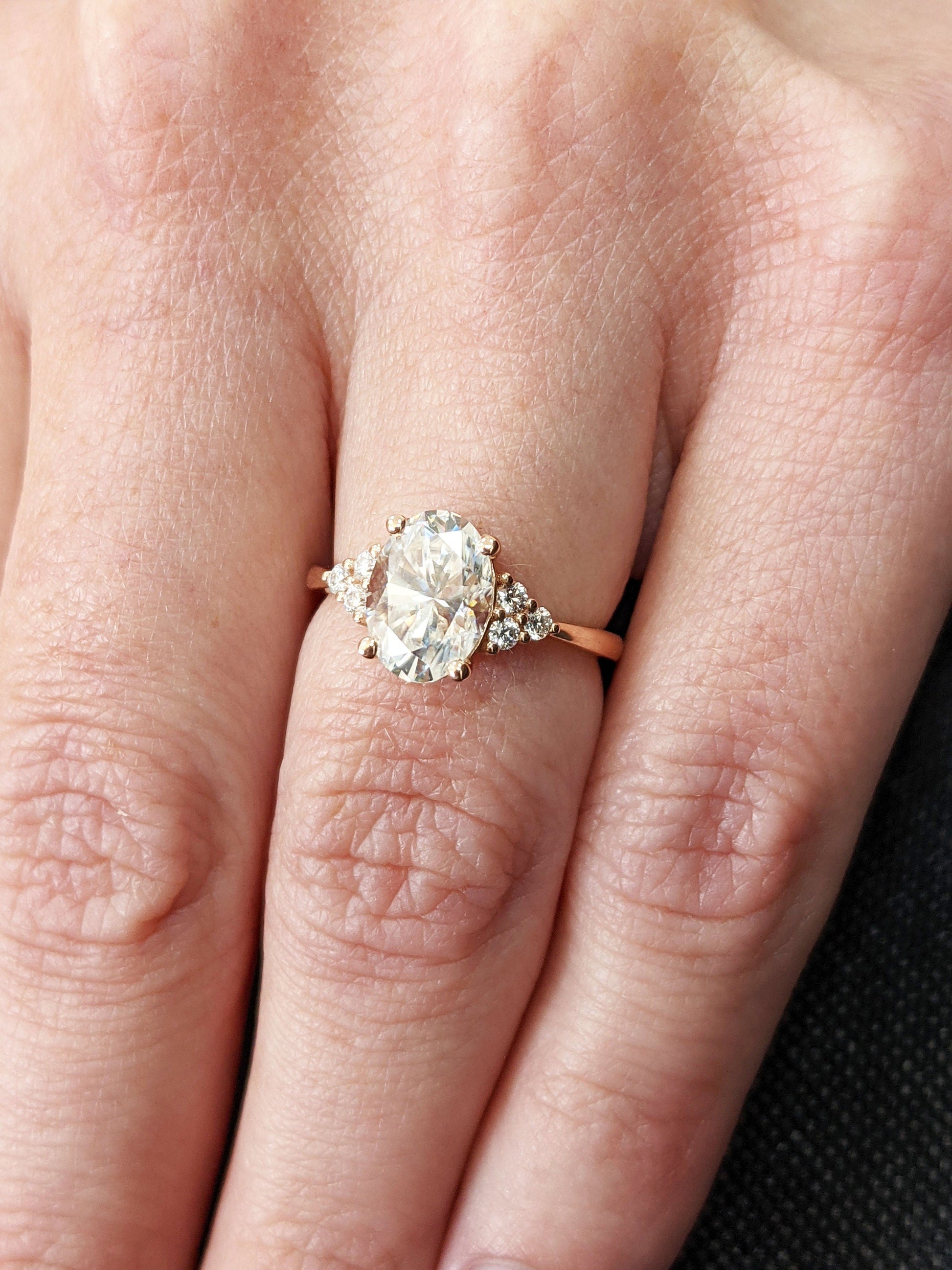 1.2 CT Round Solitaire Moissanite Engagement Ring