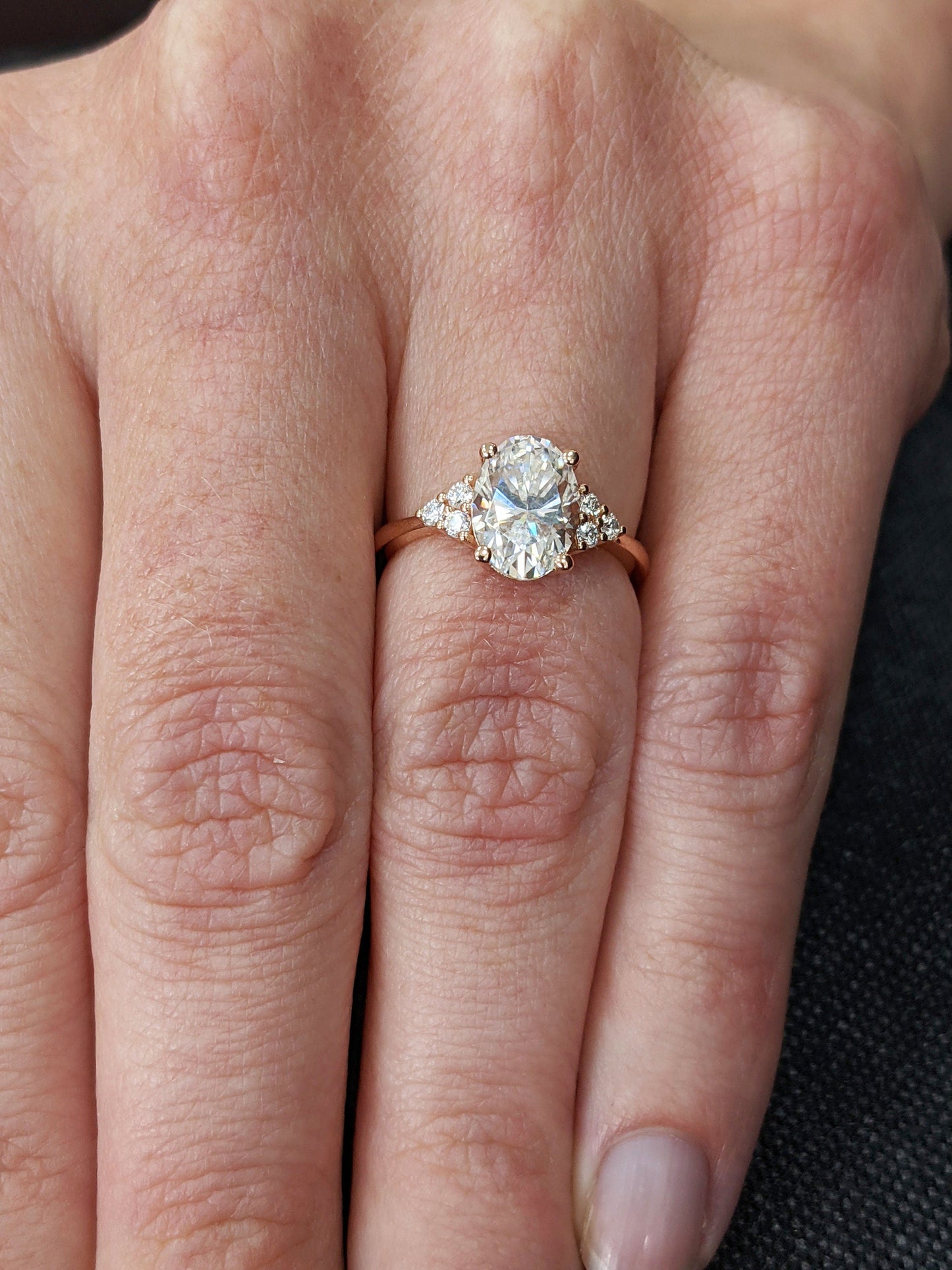 1.2 CT Round Solitaire Moissanite Engagement Ring