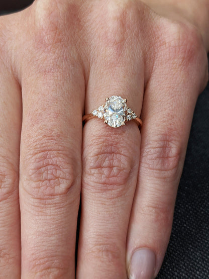 1.2 CT Round Solitaire Moissanite Engagement Ring