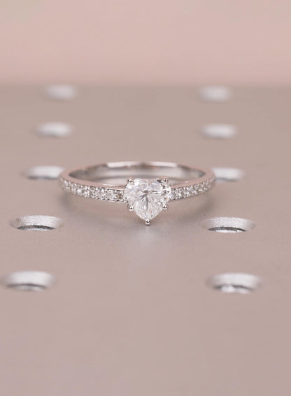 1.2 CT Round Solitaire Moissanite Engagement Ring