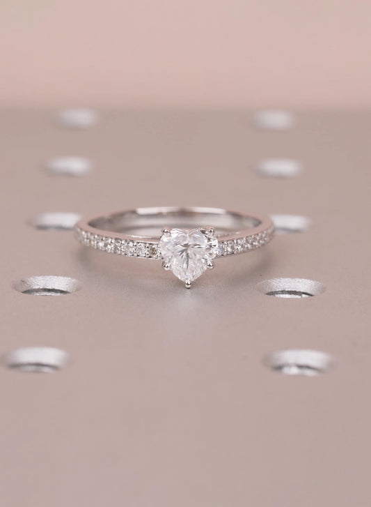 1.2 CT Round Solitaire Moissanite Engagement Ring