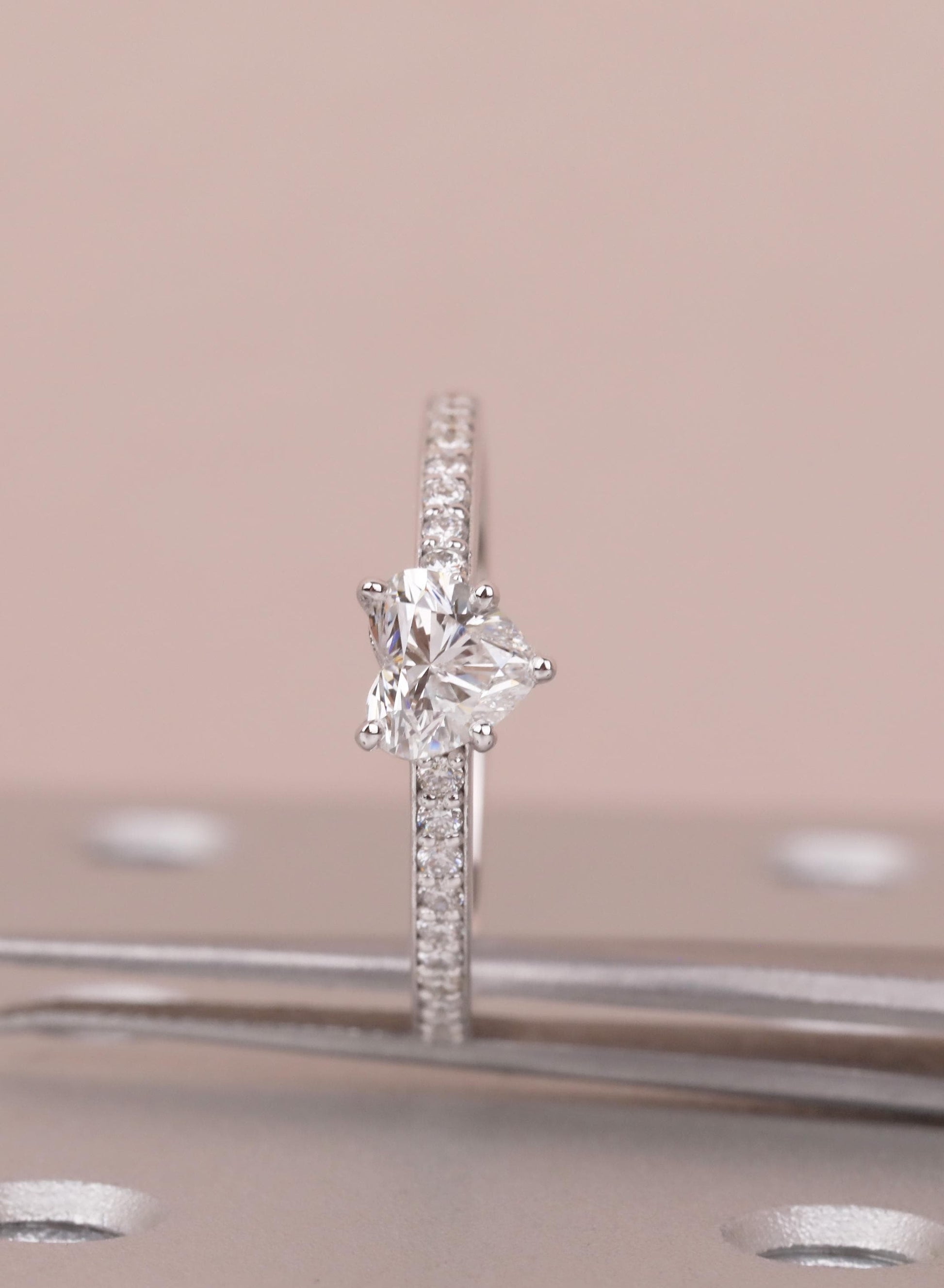 1.2 CT Round Solitaire Moissanite Engagement Ring