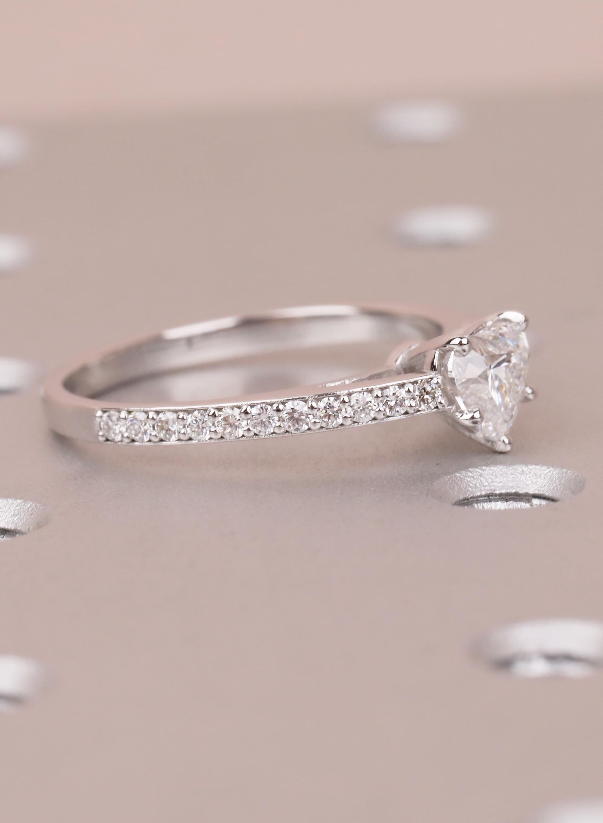 1.2 CT Round Solitaire Moissanite Engagement Ring