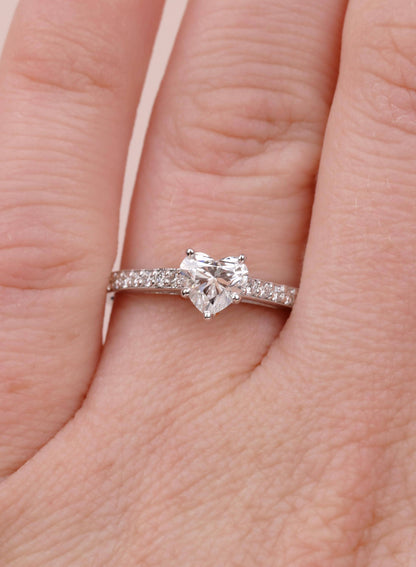 1.2 CT Round Solitaire Moissanite Engagement Ring