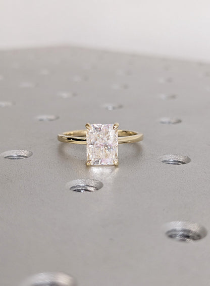 1.2 CT Round Solitaire Moissanite Engagement Ring