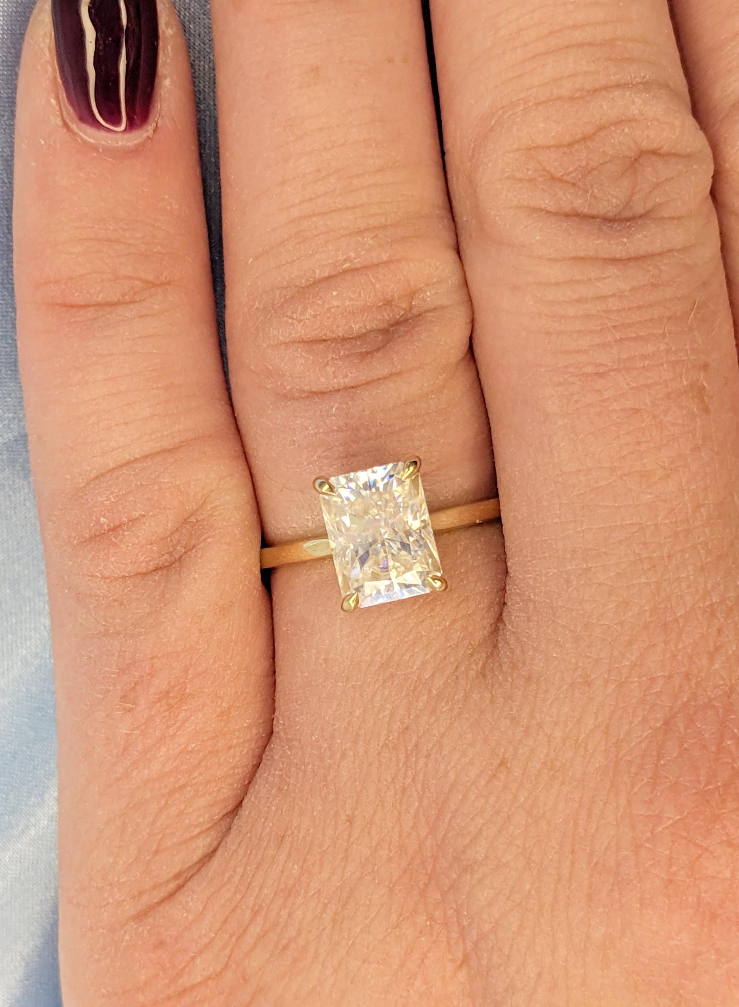 1.2 CT Round Solitaire Moissanite Engagement Ring