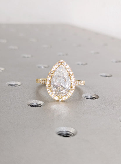 1.2 CT Round Solitaire Moissanite Engagement Ring