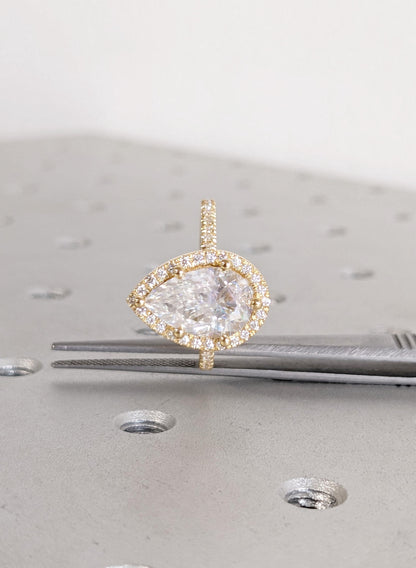1.2 CT Round Solitaire Moissanite Engagement Ring