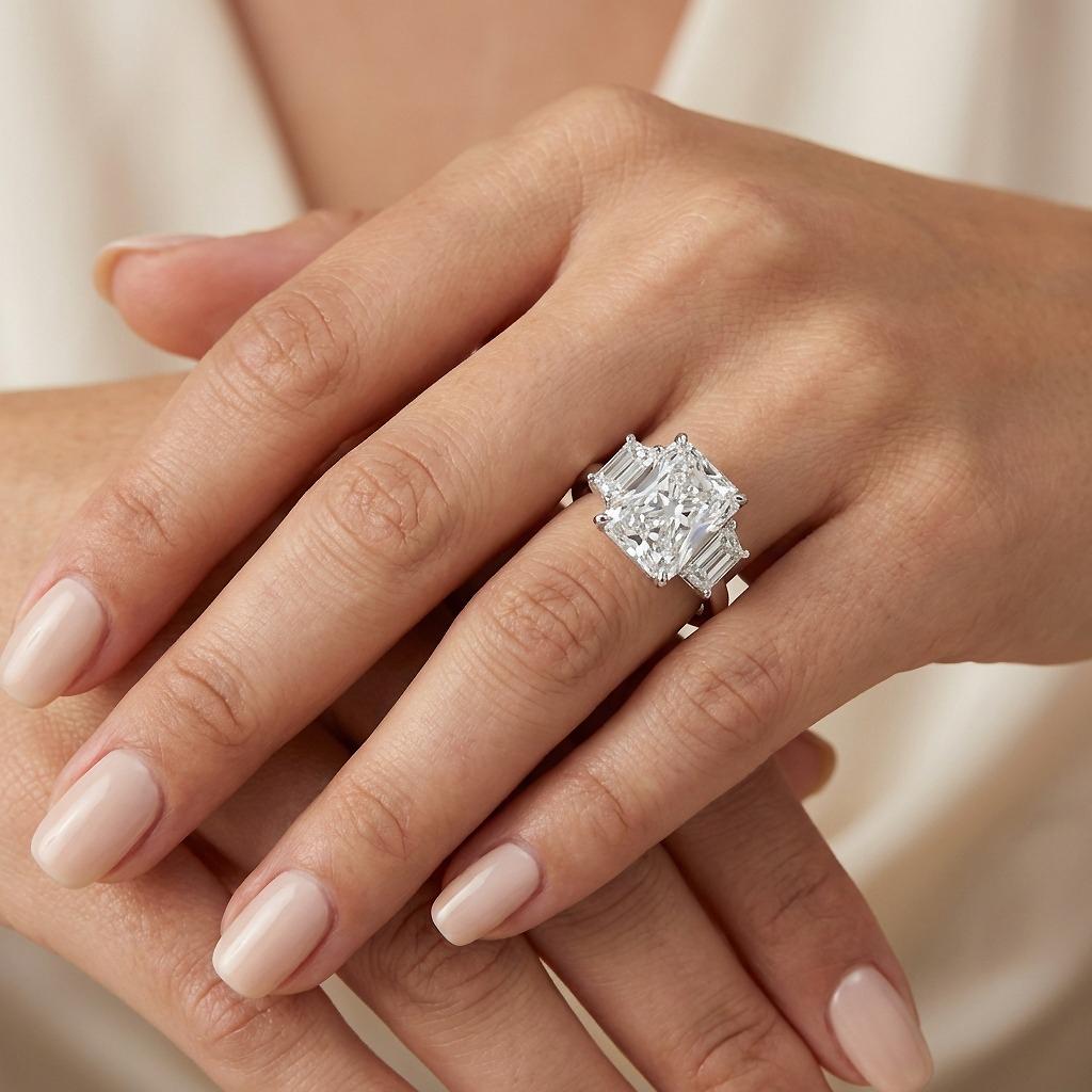 1.2 CT Round Solitaire Moissanite Engagement Ring
