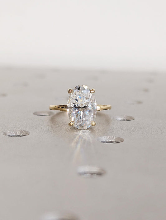 1.2 CT Round Solitaire Moissanite Engagement Ring