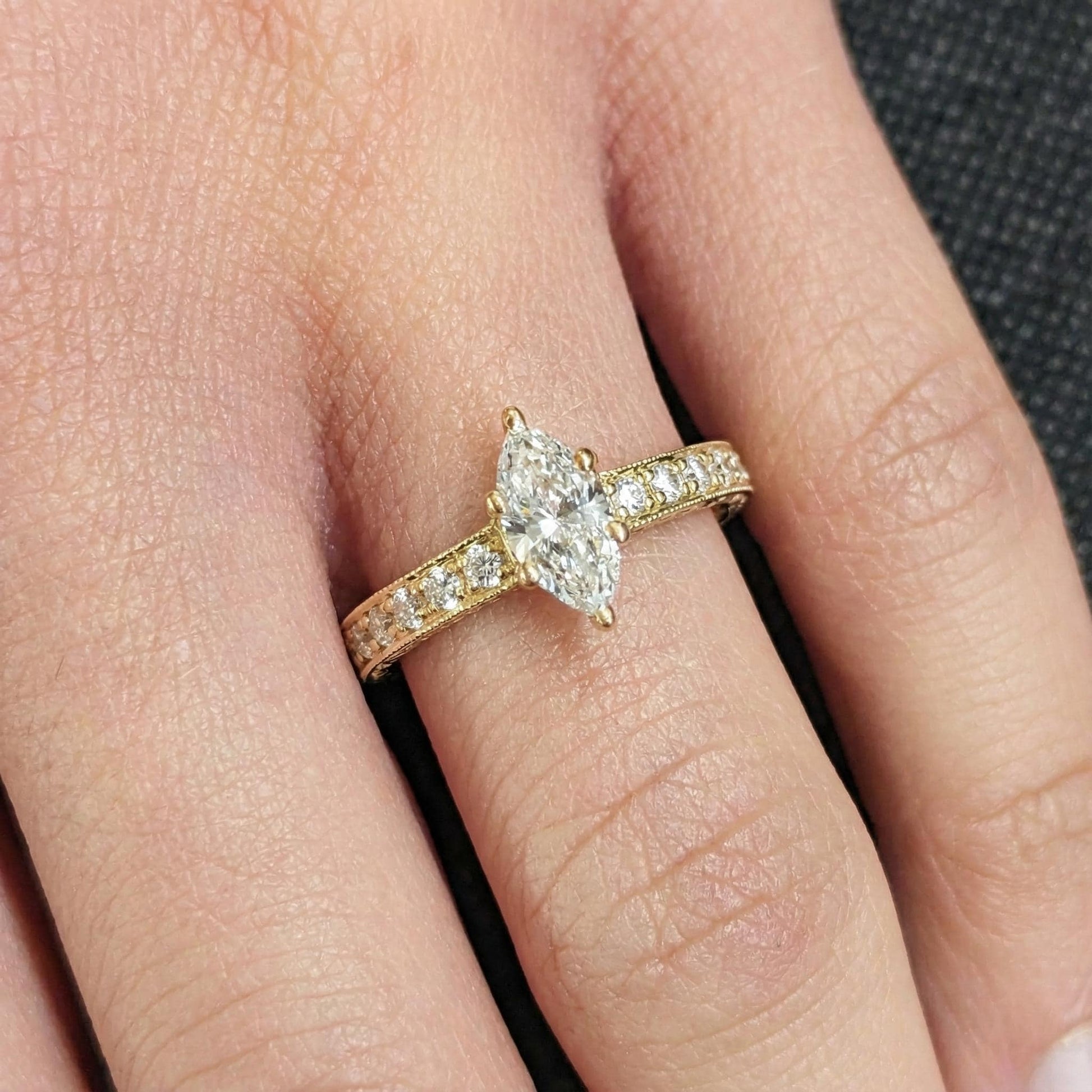 1.2 CT Round Solitaire Moissanite Engagement Ring